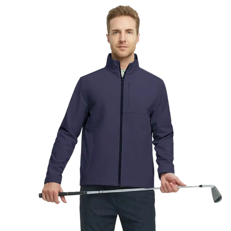 Men's Golf Windbreaker Jacket, Waterproof Windproof Performance Outerwear, Lightweight Warm Multifunctional Jacket for Outdoor Sports