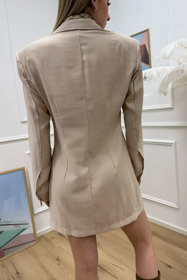 Hollow Mini Button Front Dress