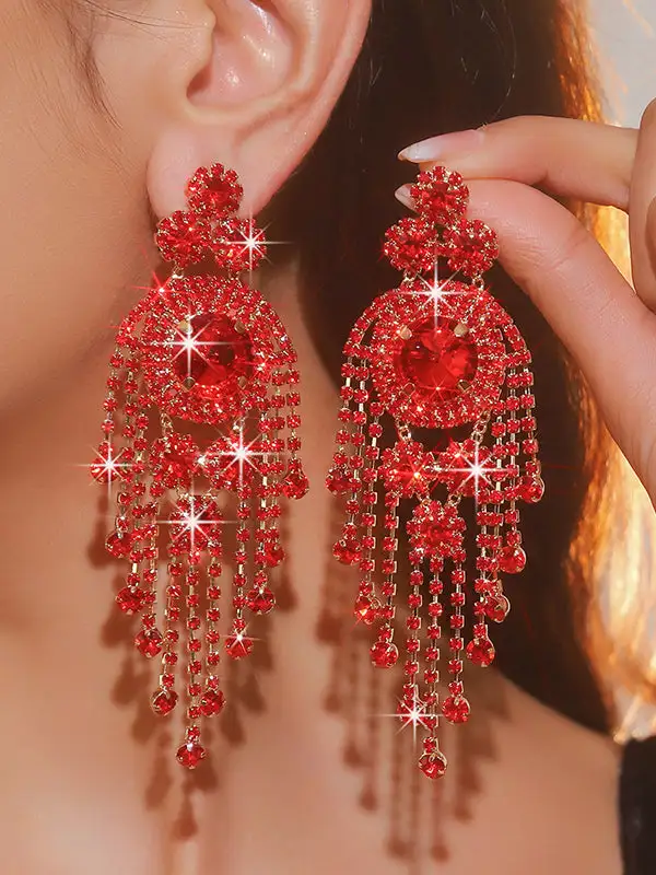 Layered Sunburst Drop Earrings