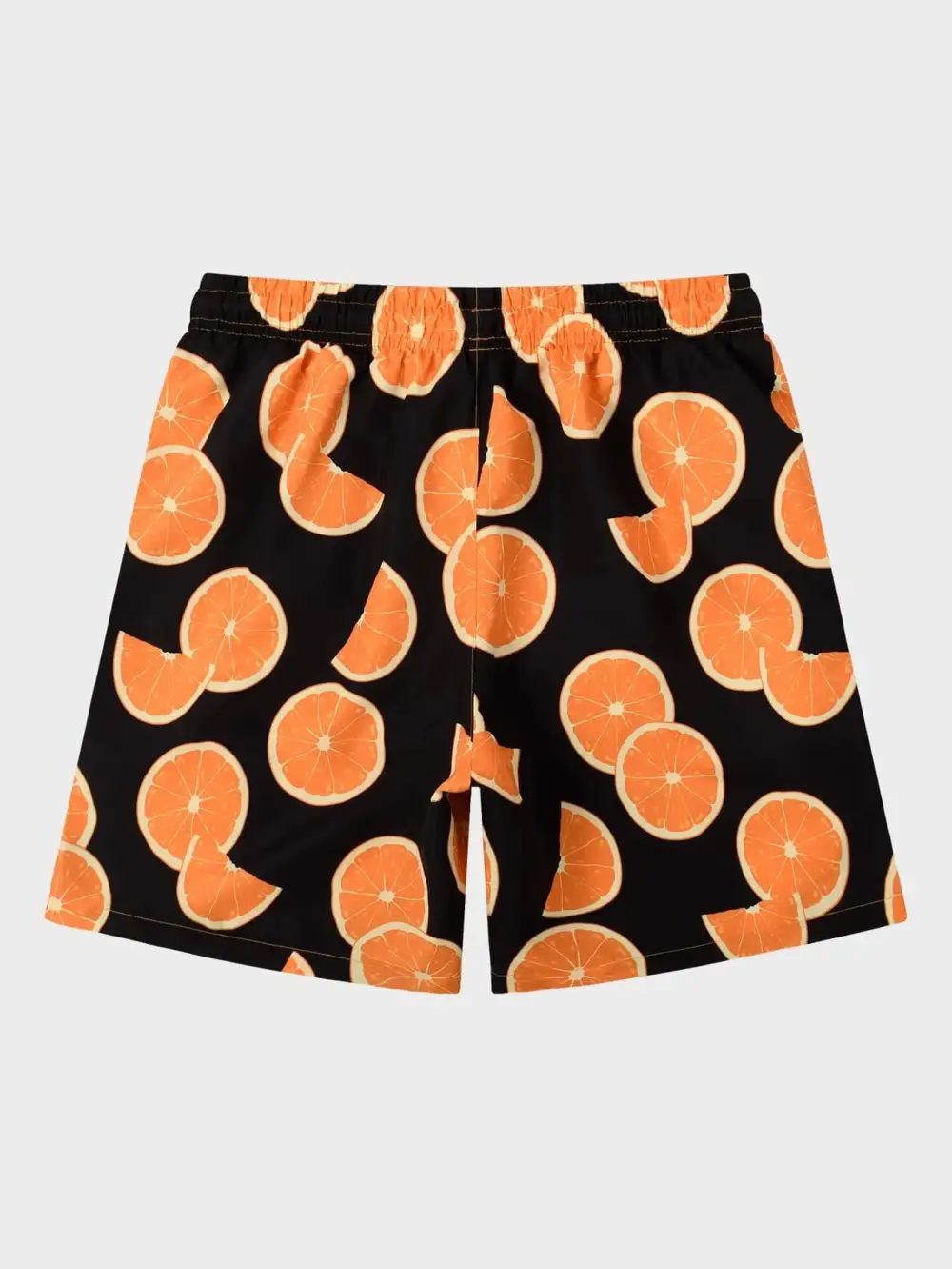 Men's Pocket Print Drawstring Swim Trunks