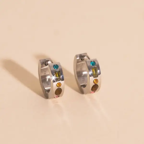 Gemstone Chunky Earring
