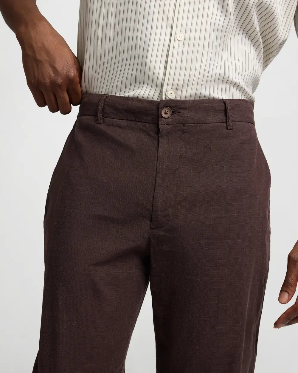 Stretch Linen Tailored Trousers