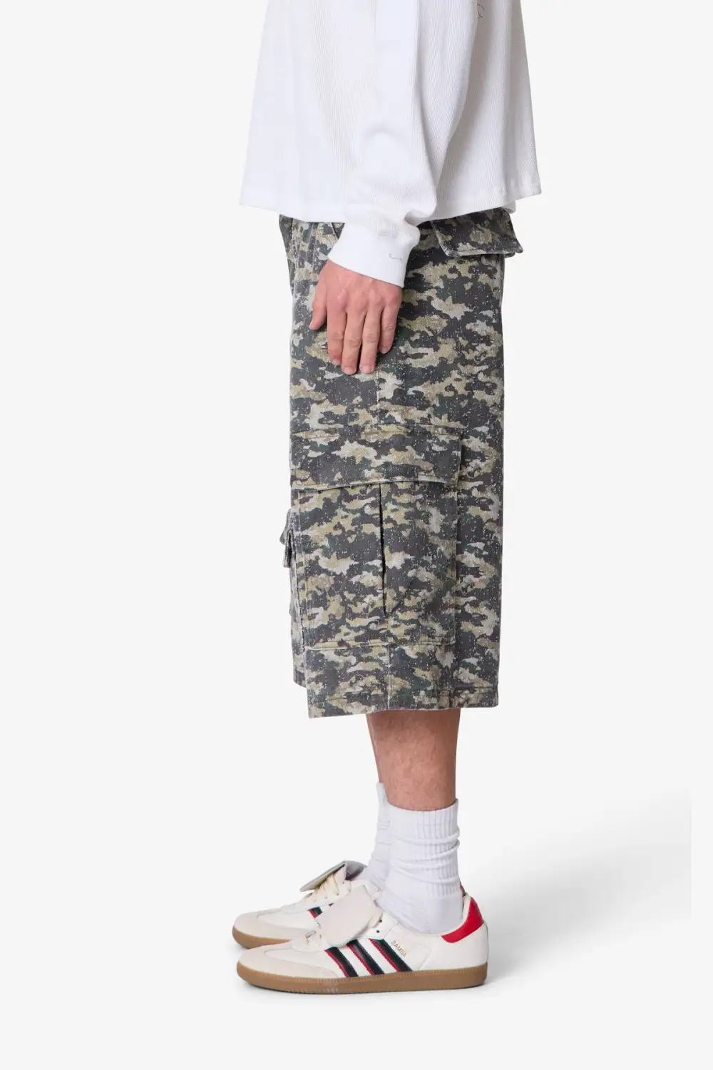 Distressed Ultra Baggy Cargo Shorts