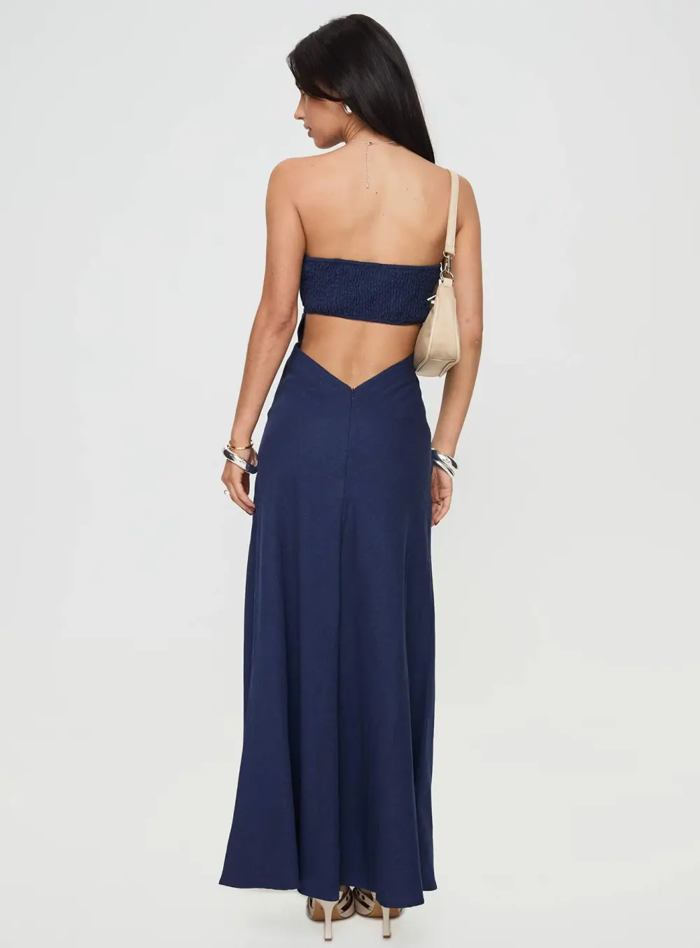 Evening Flow Strapless Maxi Dress