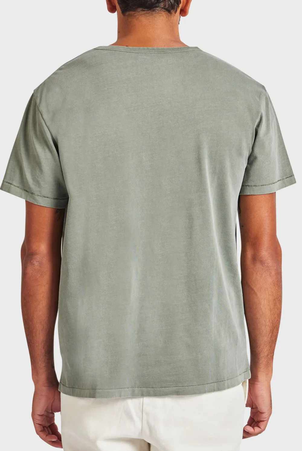 Pine Colored Short Sleeve Crew Neck Tee