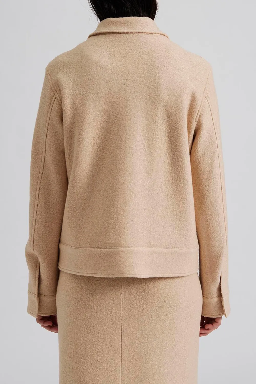 Cropped Tweed Work Jacket