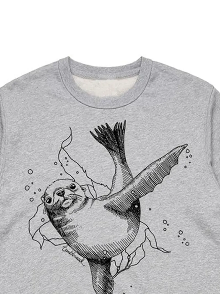 A versatile sports shirt featuring simple sea lion art patterns