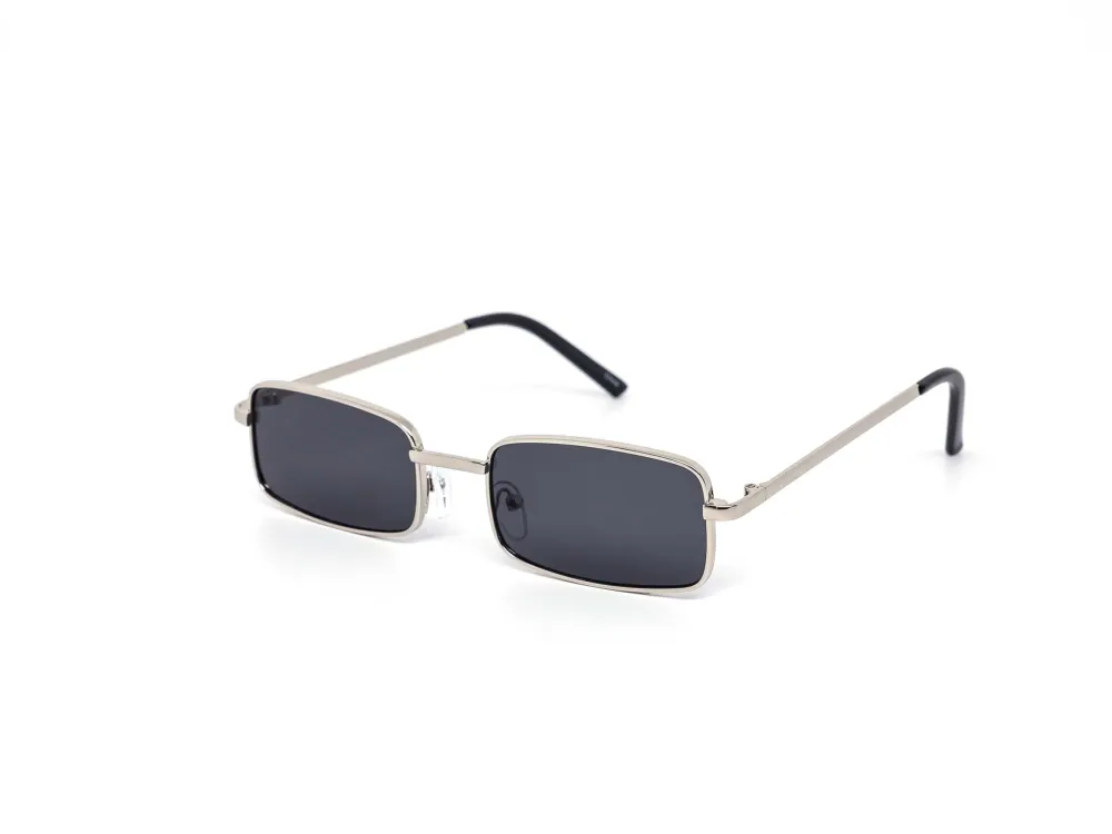 12-Pack Classic Metal Square Dark Lens Sunglasses