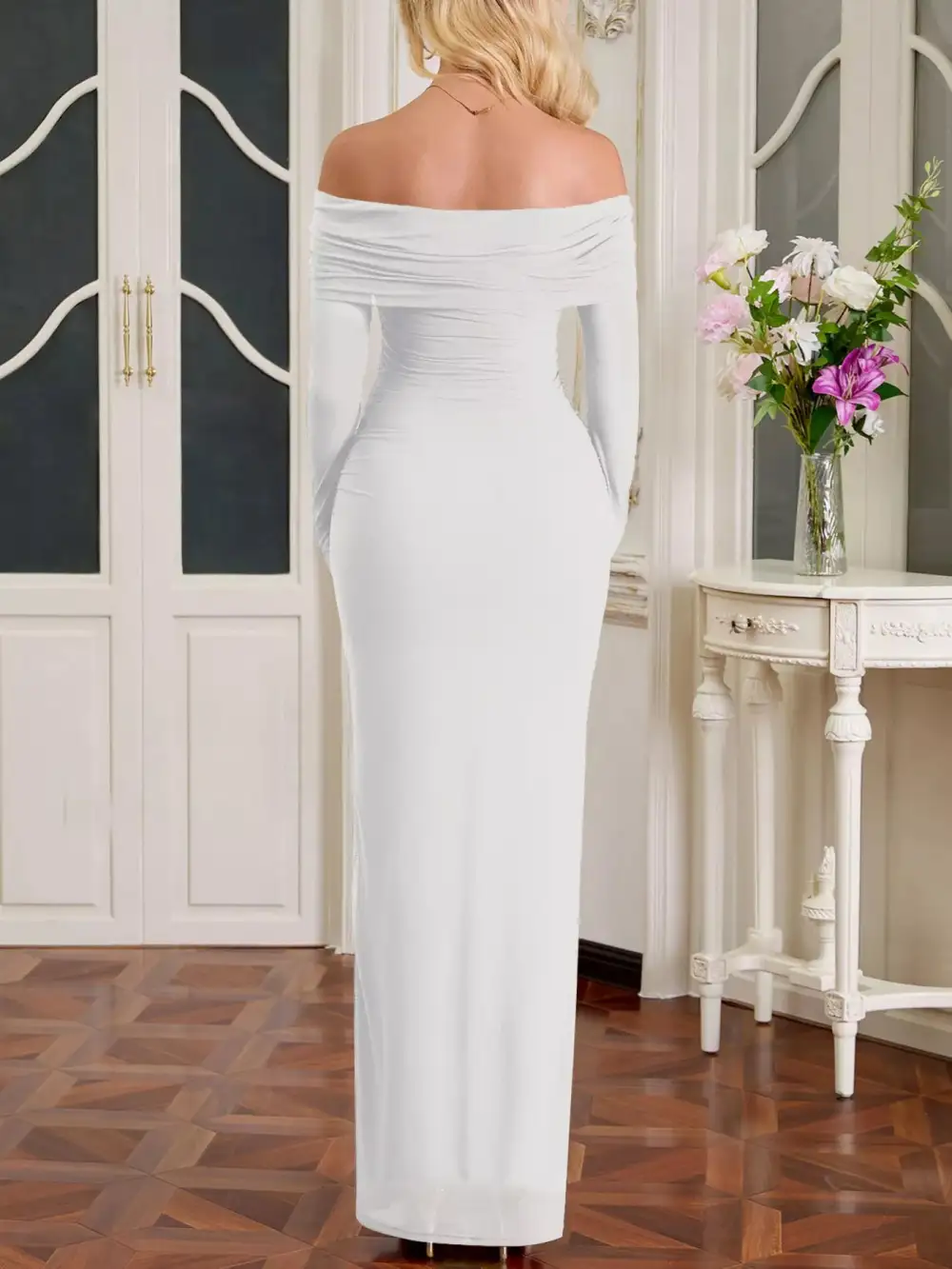 Comfort Fit Ruched Maxi Dress