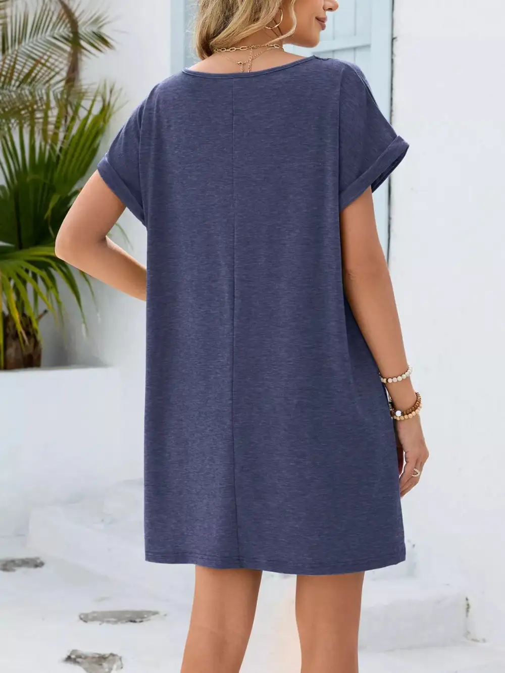 Polished Detail Lace Short Sleeve Dress