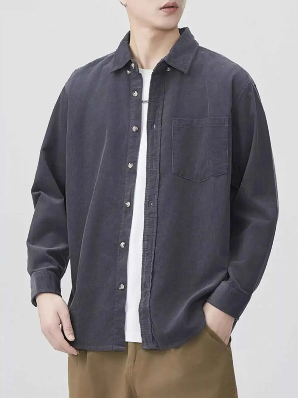 Modern Button Up Long Sleeve Shirt