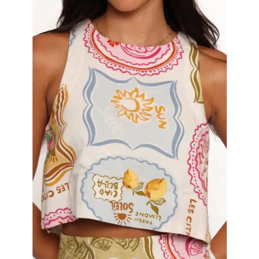 Printed Tank and Skort Two Piece Set