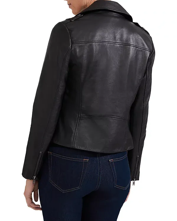 Black Casual Style Leather Jacket