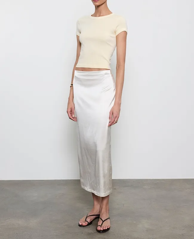 Baby Rib Cropped Tee Flan