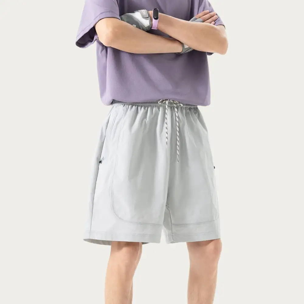 Drawstring Pocketed Lightweight Men's Athletic Shorts