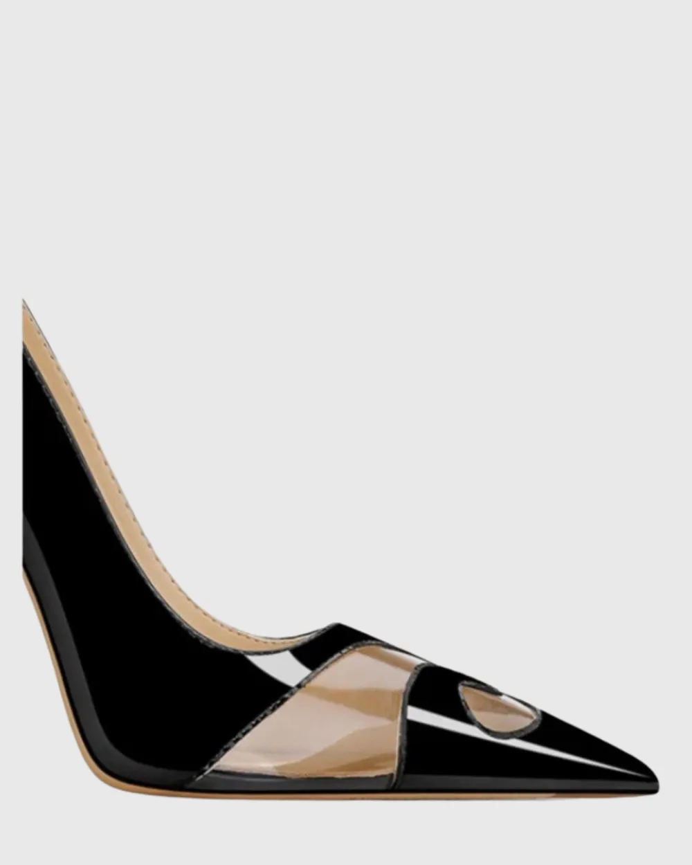 PVC Panel Pumps in Black
