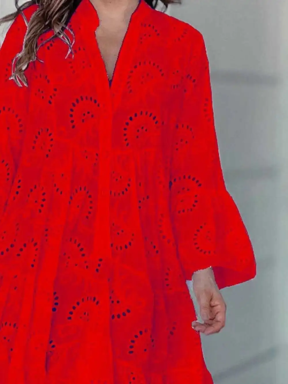 Ruffled Tiered Midi Tie Detail Dress