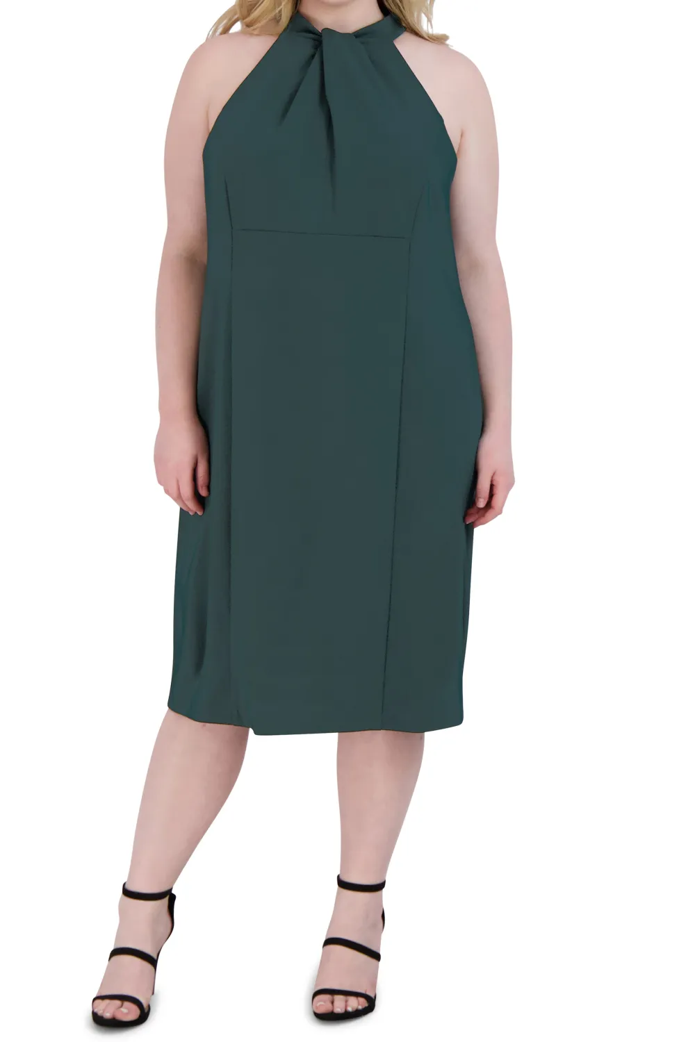 Plus Fit Twist Neck Dress