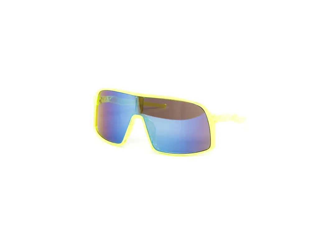 12-Pack Kids Neon Sport Shield Burnt Mirror Sunglasses