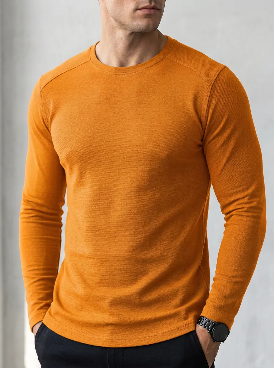Men's Casual Minimalist Long Sleeve T-Shirt