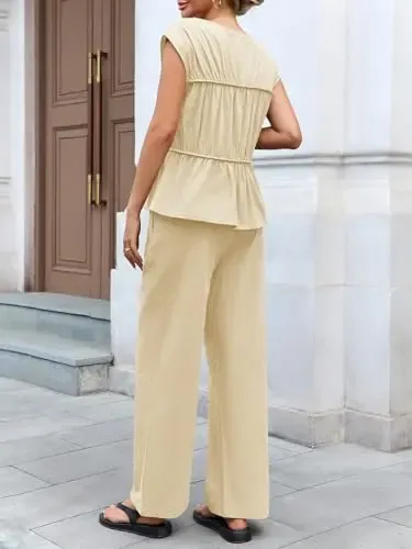 🎉Hot Sale🔥-Women's Cotton-Linen Two-Piece Set