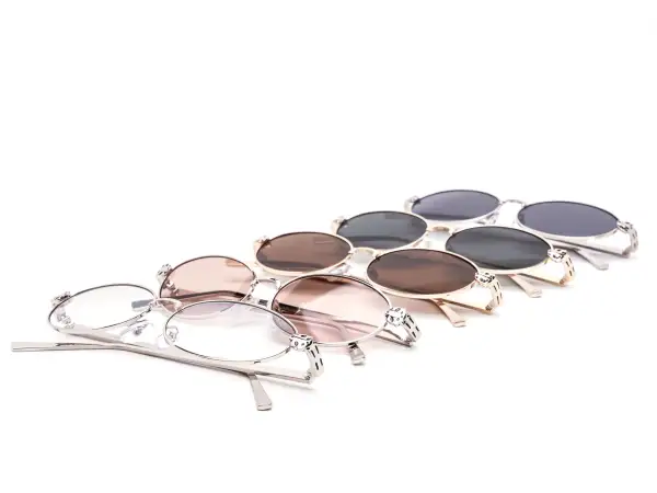 12-Pack Metal Oval Assorted Sunglasses