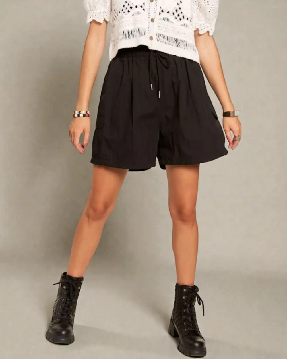 Drawstring Shorts Pocketed