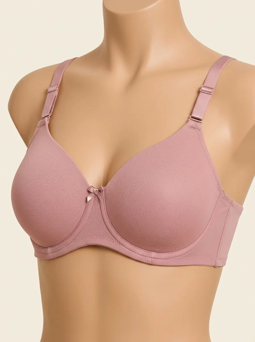 Women's Full-Coverage Underwire Bow-Detail Adjustable-Strap Bra