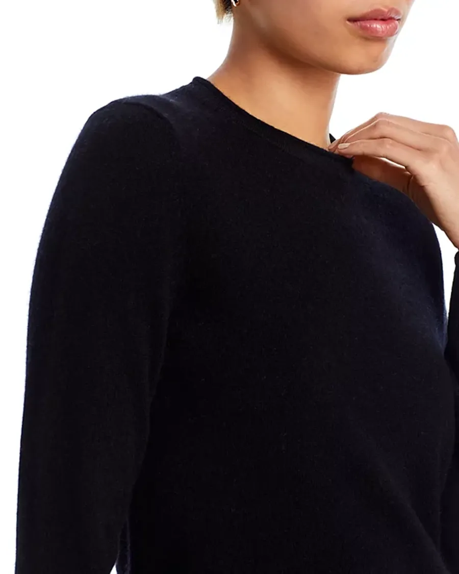 Casual Style Rolled Edge Cashmere Sweater