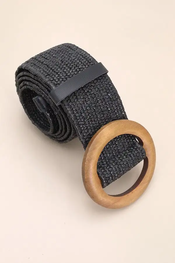 Woven Stretch Waist Belt