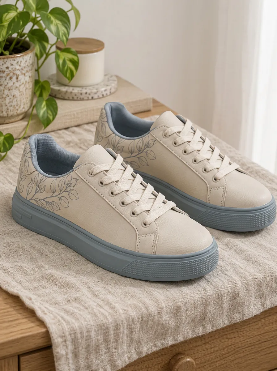 Women's Botanical Nature Lover Leaf Statement Skate Shoes