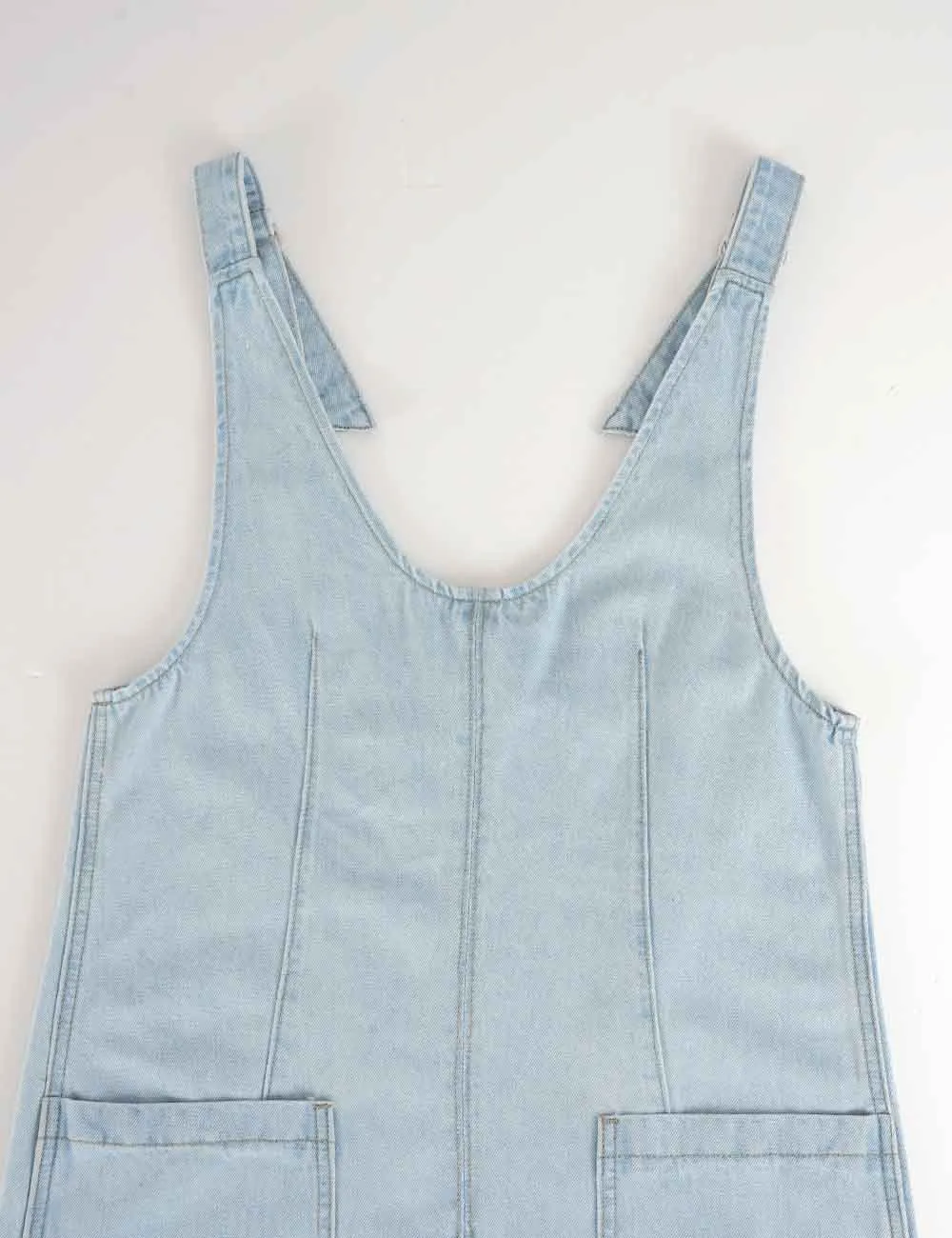Denim Adjustable Shoulder Romper