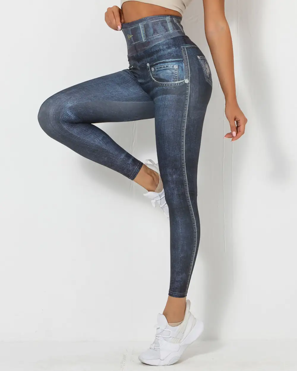 Active Scrunch Denim Yoga Pants