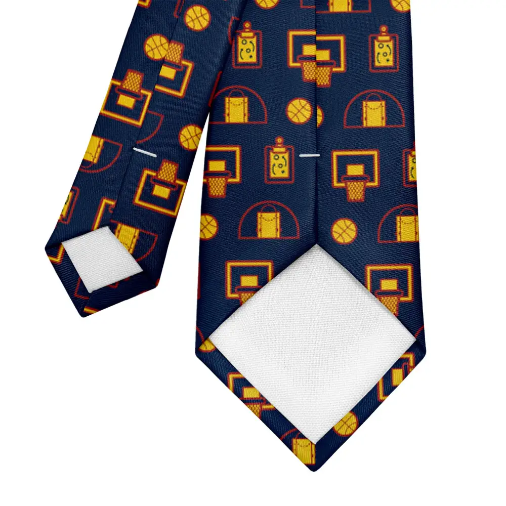 Refined Basketball Motif Necktie
