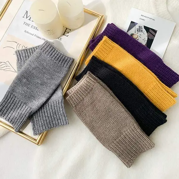 Women'S Knit Fingerless Gloves 87224550C