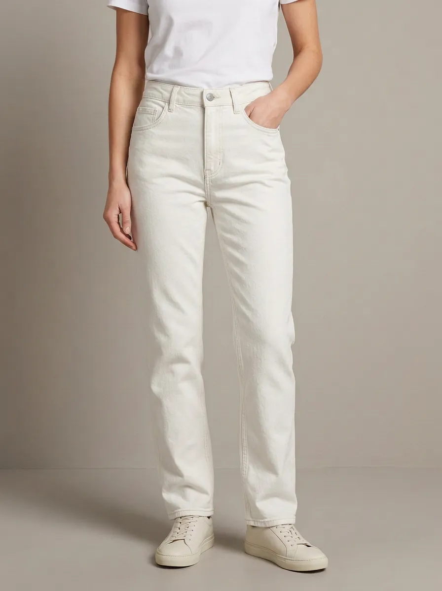 Relaxed-Profile Printed Denim Jeans