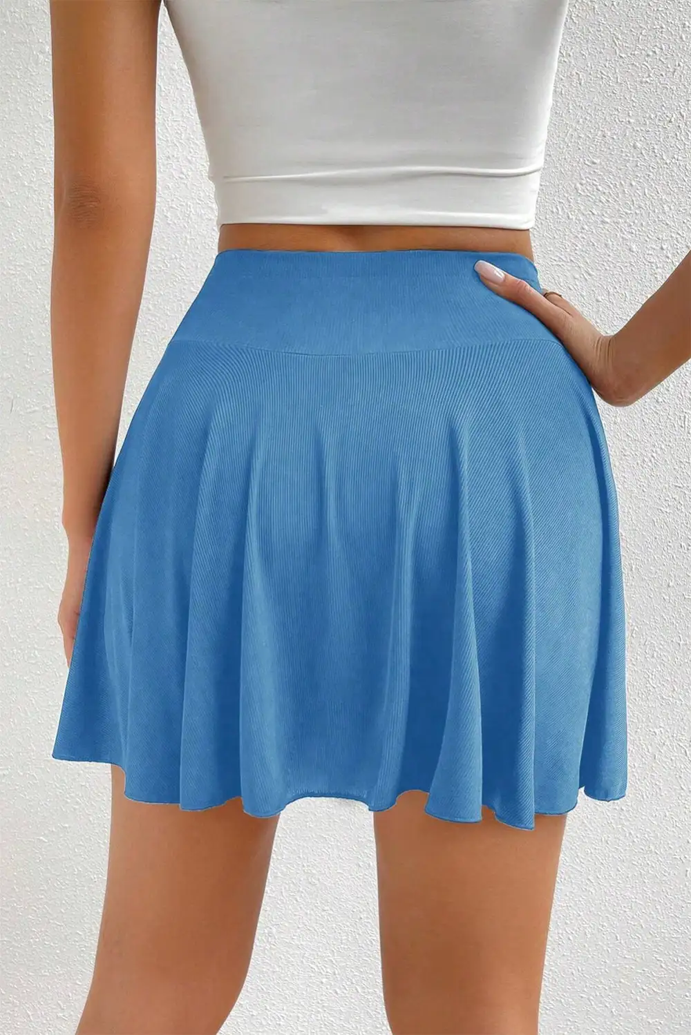 High Waist Pocket A Line Skort