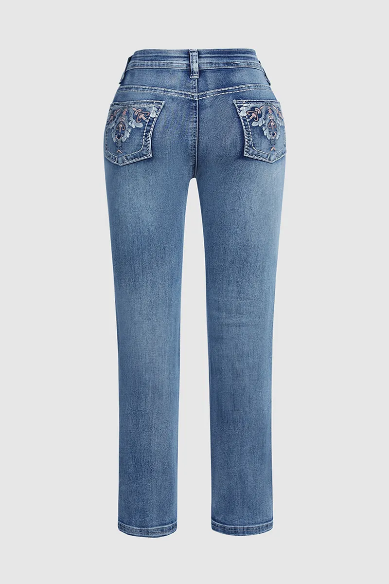 Low Waist Flare Leg Jeans