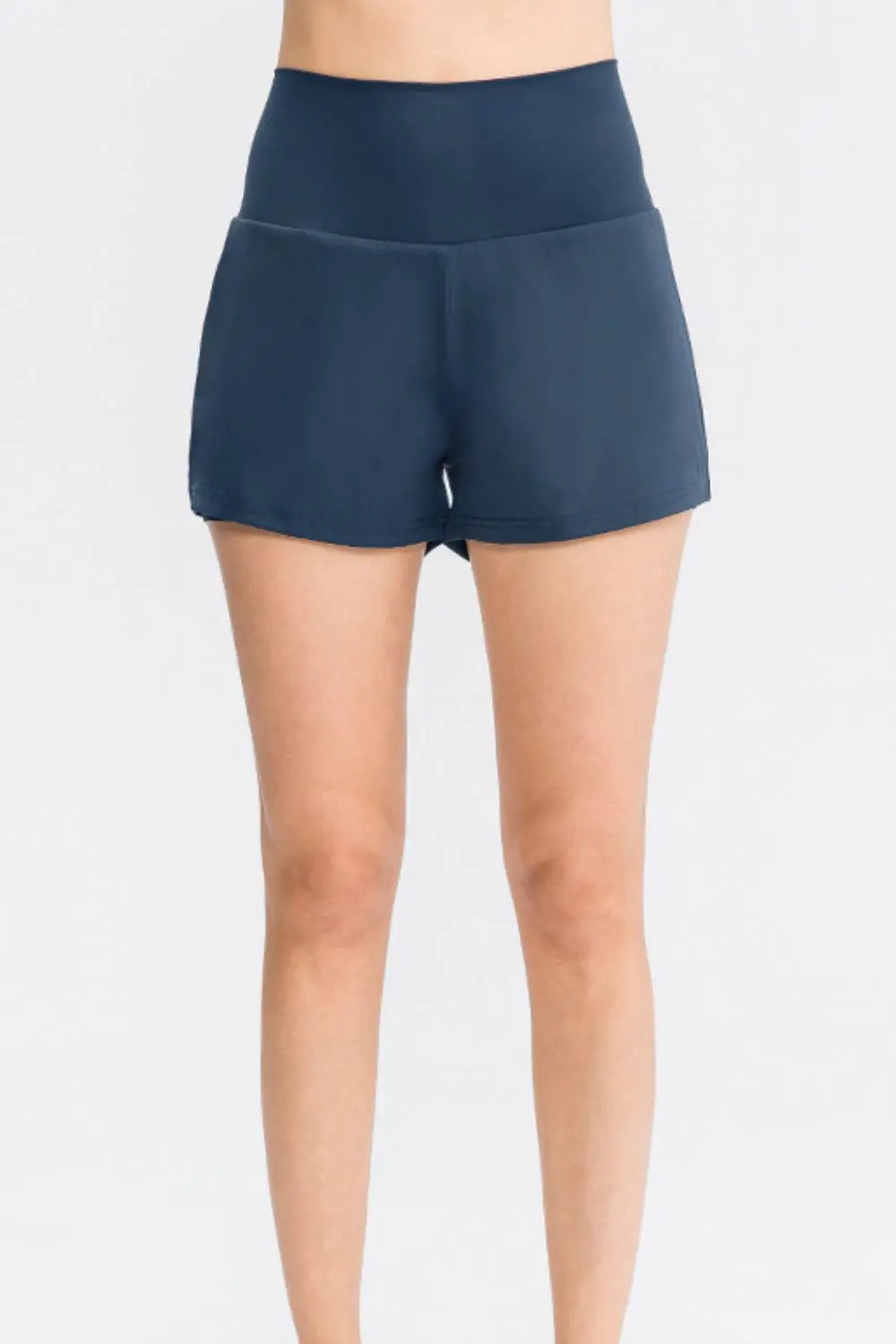 Wide Waistband Sports Pocket Shorts