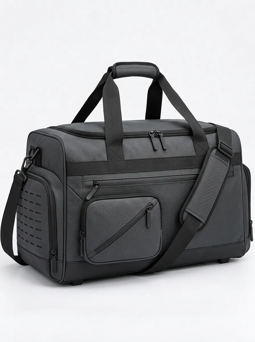 Men's Rugged Gym Duffel Bag with Multiple Pockets