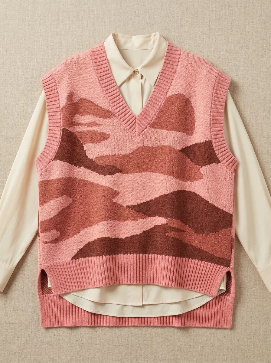 Camo Sweater Vest
