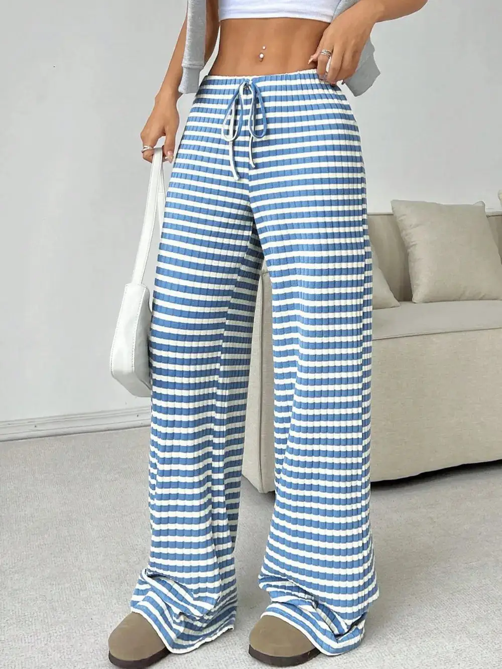 Modern Tie Waist Tie Detail Pants