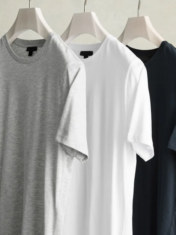 Men's All-Match Cotton Knitted Round Neck Short Sleeves