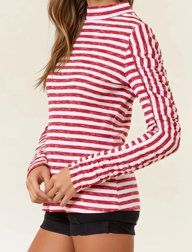 Brick Striped Rib Top