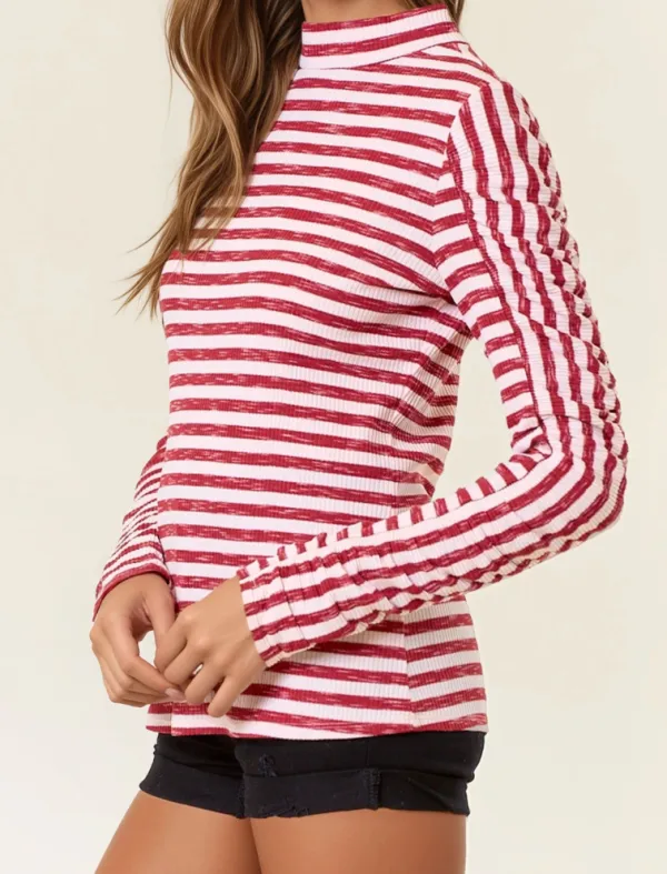 Brick Striped Rib Top