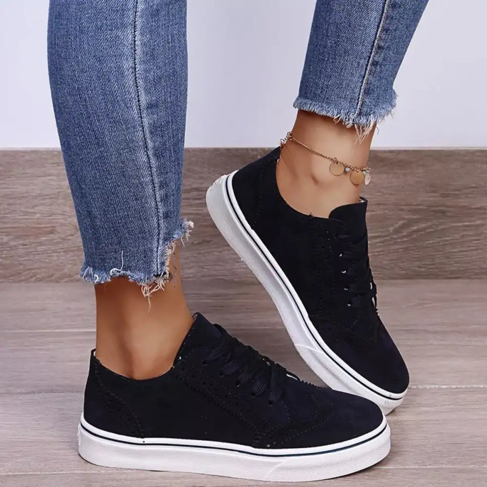 Modern Lace-Up Round Toe Sneakers