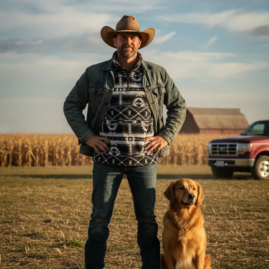 🎁Halloween Sale 49% Off - Casual Ethnic Pattern Zipper Sweatshirt – Drop Shoulder Long Sleeve Pullover with Stand Collar, Soft & Comfy Fit