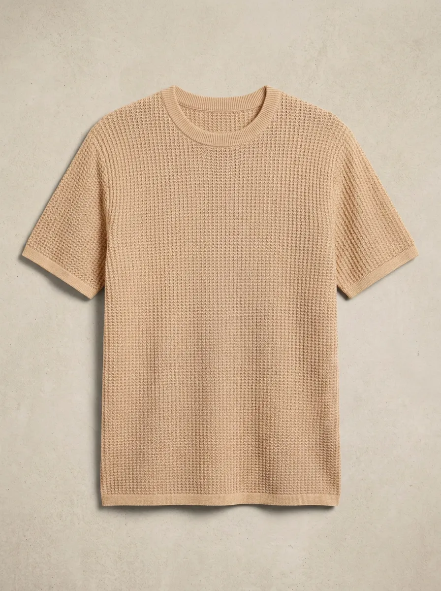 Classic Everyday-Look Men's Knit Crew-Neck T-Shirt
