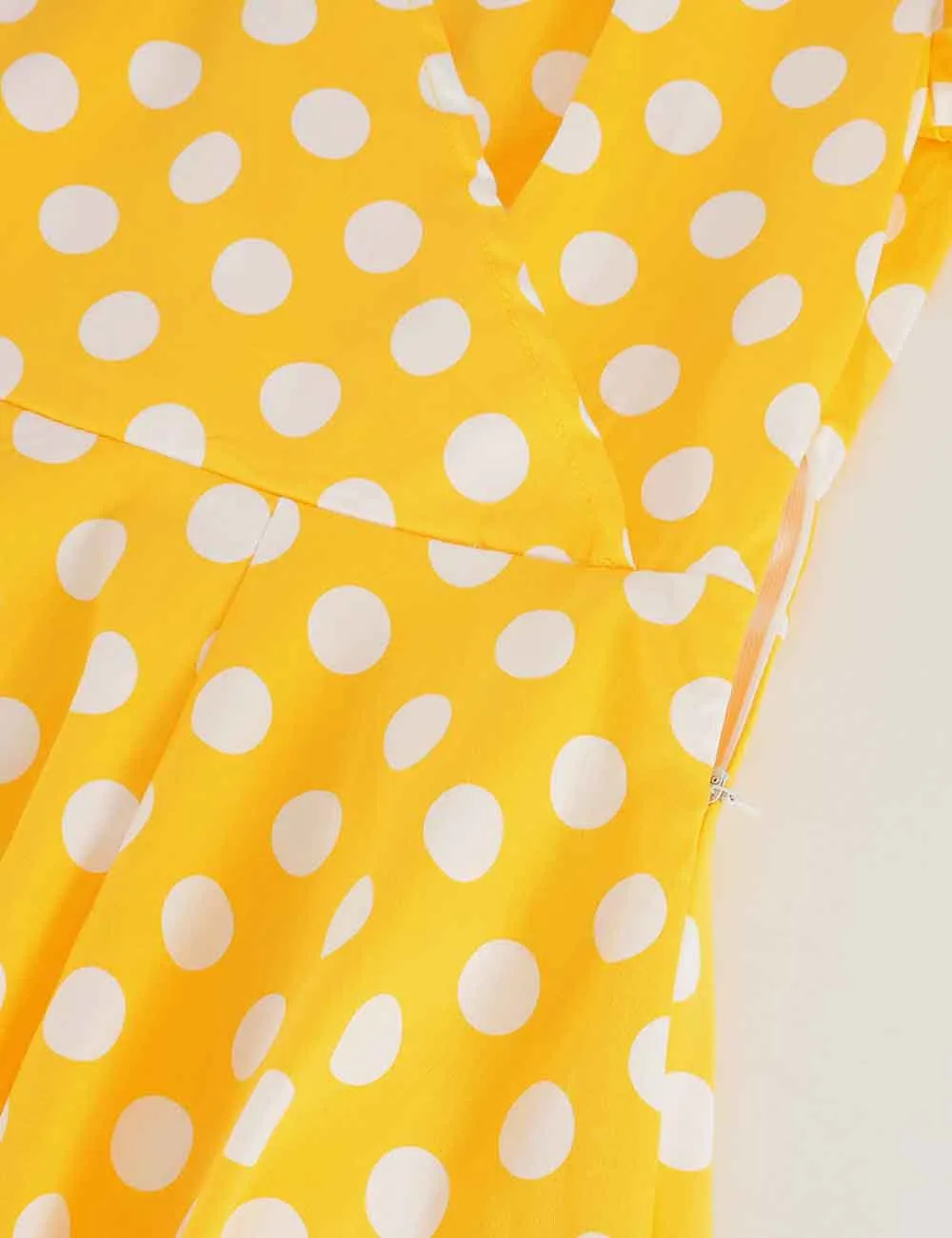 Chic Bow Polka Dot Short Sleeves Midi Dress