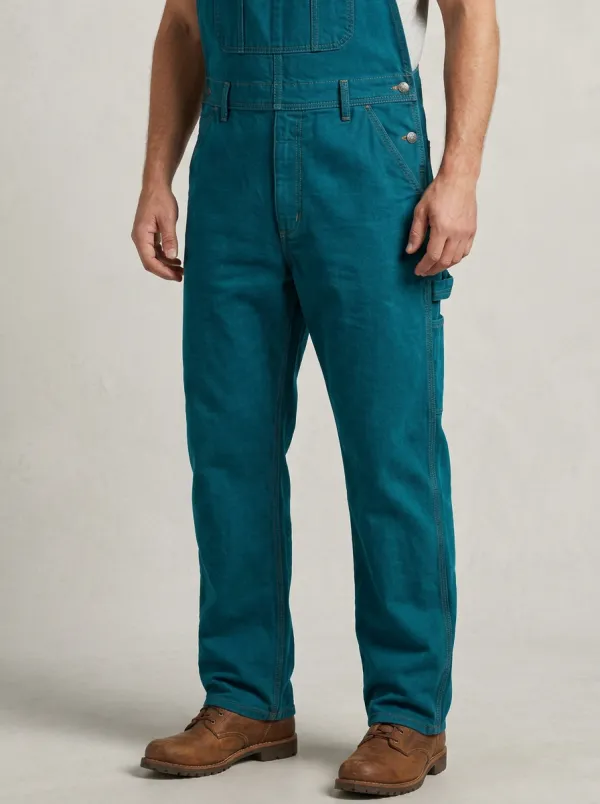 Men's Casual Workwear Navy Denim Bib Overalls